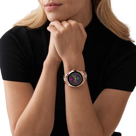 michael kors pavé smartwatch|Gen 6 Bradshaw Pavé Rose Gold.